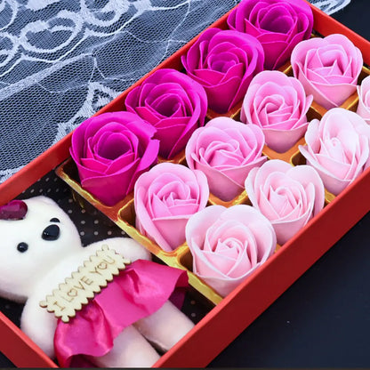 Flower Soap Rose Gift Set