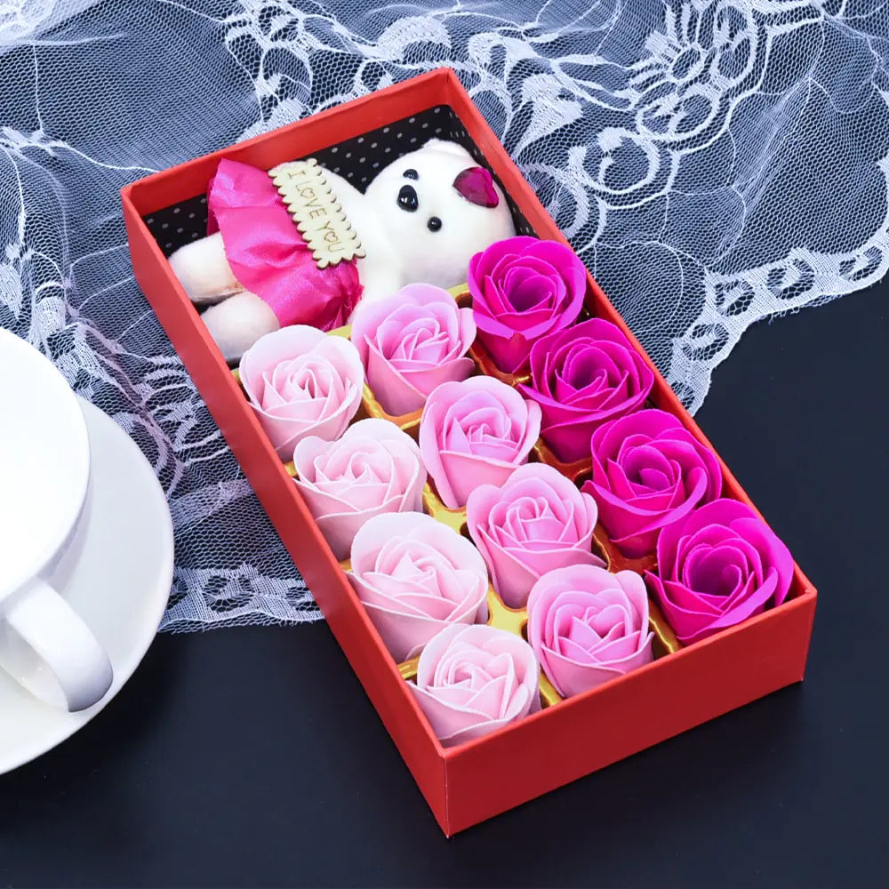 Flower Soap Rose Gift Set